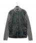 ARMANI EXCHANGE（アルマーニ エクスチェンジ）の古着「切替ニットジャケット」｜ライトグレー