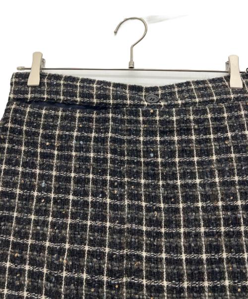 Y's（ワイズ）Y's (ワイズ) ツイードラップスカート ブラウン サイズ:3の古着・服飾アイテム
