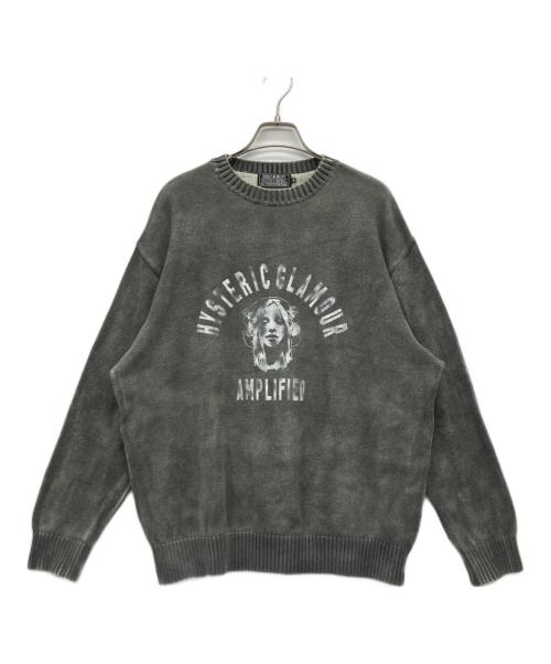 Hysteric Glamour（ヒステリックグラマー）Hysteric Glamour (ヒステリックグラマー) AMPLIFIED セーター グレー サイズ:XLの古着・服飾アイテム