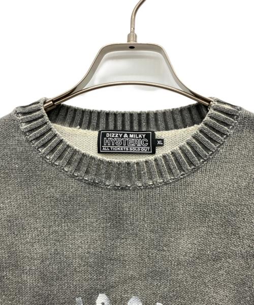 Hysteric Glamour（ヒステリックグラマー）Hysteric Glamour (ヒステリックグラマー) AMPLIFIED セーター グレー サイズ:XLの古着・服飾アイテム