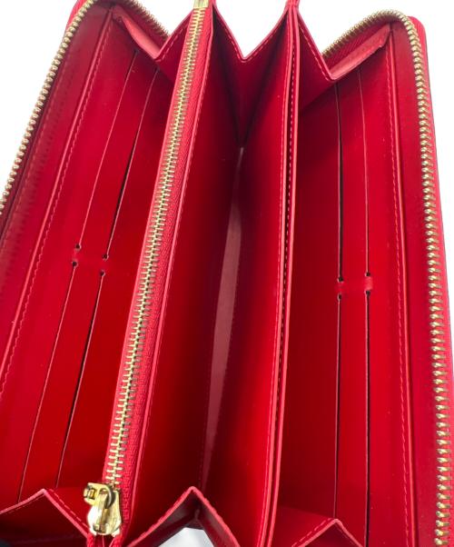 LOUIS VUITTON（ルイ ヴィトン）LOUIS VUITTON (ルイ ヴィトン) ヴェルニ ジッピーウォレット レッドの古着・服飾アイテム
