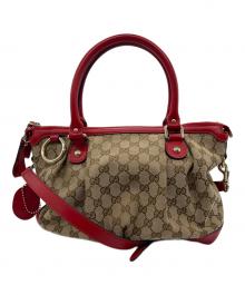 GUCCI（グッチ）の古着「スーキー　2WAYショルダーバッグ」｜ベージュ×レッド