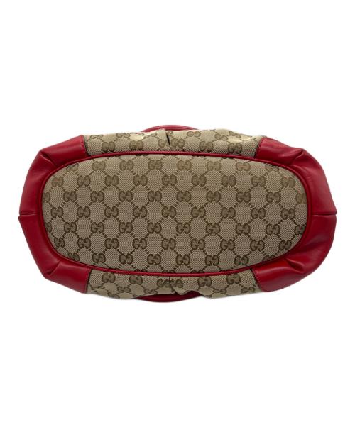 GUCCI（グッチ）GUCCI (グッチ) スーキー　2WAYショルダーバッグ ベージュ×レッドの古着・服飾アイテム