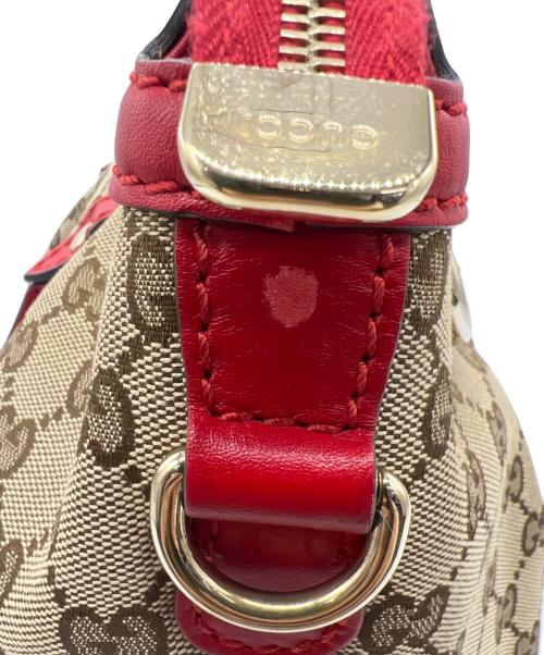 GUCCI（グッチ）GUCCI (グッチ) スーキー　2WAYショルダーバッグ ベージュ×レッドの古着・服飾アイテム