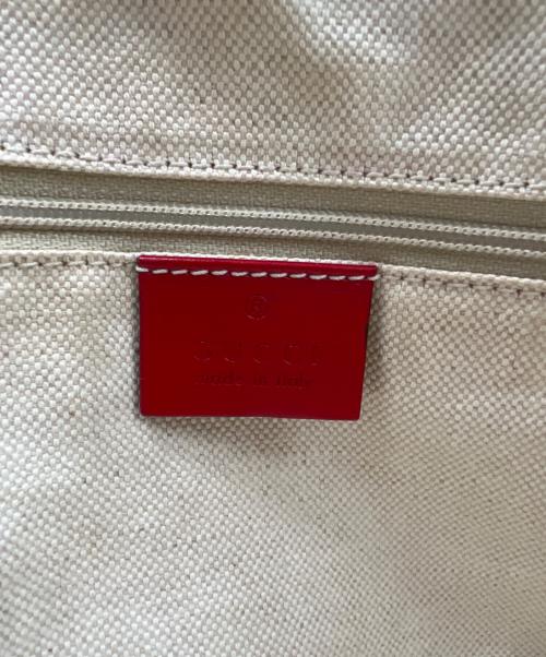 GUCCI（グッチ）GUCCI (グッチ) スーキー　2WAYショルダーバッグ ベージュ×レッドの古着・服飾アイテム