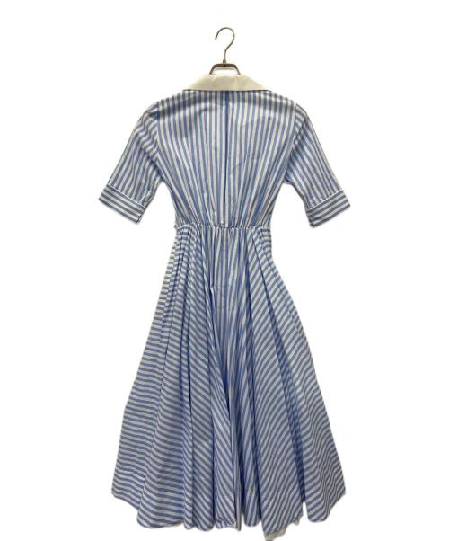 JENNE（ジェンヌ）JENNE (ジェンヌ) 半袖ワンピース ブルー×ホワイト サイズ:S 未使用品の古着・服飾アイテム