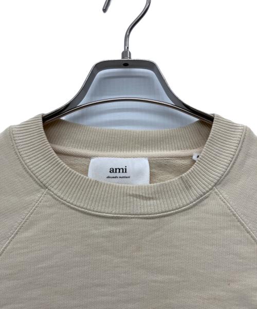 ami（アミ）ami (アミ) ロゴ刺繍スウェット アイボリー サイズ:Mの古着・服飾アイテム