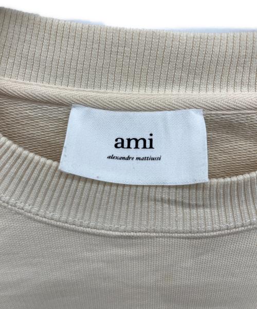 ami（アミ）ami (アミ) ロゴ刺繍スウェット アイボリー サイズ:Mの古着・服飾アイテム