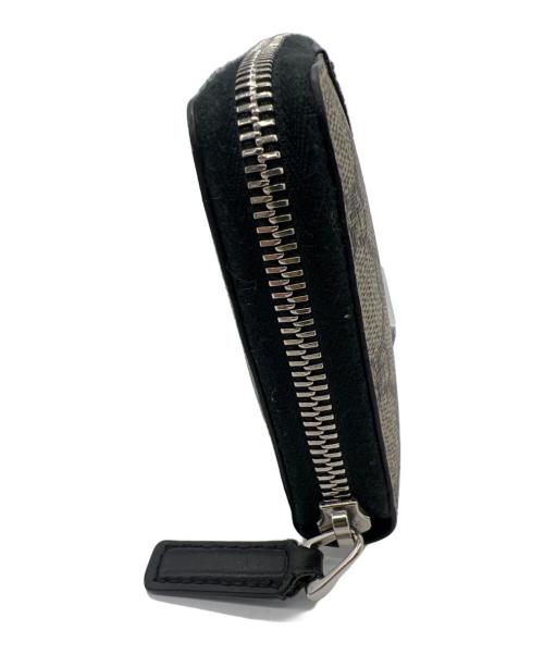 GUCCI（グッチ）GUCCI (グッチ) ラウンドファスナー財布 ブラック×ベージュの古着・服飾アイテム