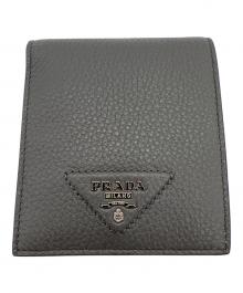 PRADA（プラダ）の古着「ヴィッテロダイノ 2つ折り財布」｜グレー