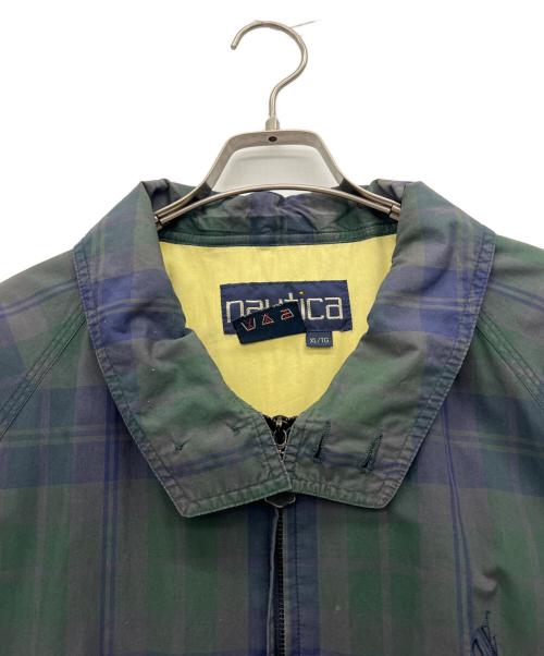 NAUTICA（ノーティカ）NAUTICA (ノーティカ) ジップブルゾン ネイビー×グリーン サイズ:XLの古着・服飾アイテム