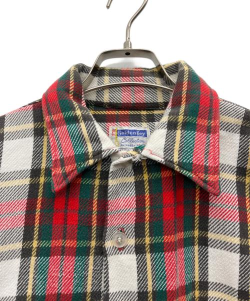 golden key（ゴールデンキー）golden key (ゴールデンキー) フランネルシャツ レッド サイズ:Lの古着・服飾アイテム