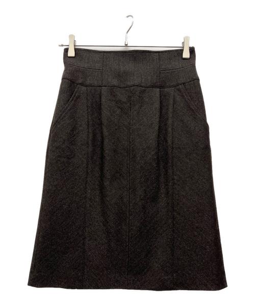 BURBERRY BLACK LABEL（バーバリーブラックレーベル）BURBERRY BLACK LABEL (バーバリーブラックレーベル) ウールスカート ブラウン サイズ:64の古着・服飾アイテム