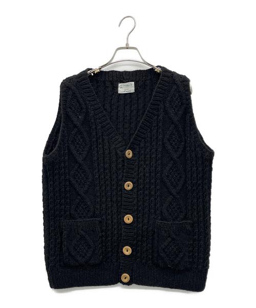 INVERALLAN（インバーアラン）INVERALLAN (インバーアラン) ニットベスト ブラック サイズ:表記なしの古着・服飾アイテム