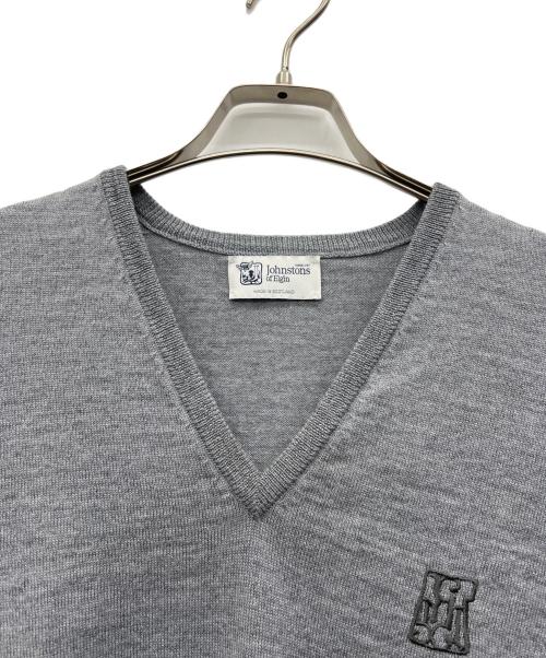 JOHNSTONS OF ELGIN（ジョンストンズオブエルガン）JOHNSTONS OF ELGIN (ジョンストンズオブエルガン) 薄手ニット グレー サイズ:42の古着・服飾アイテム