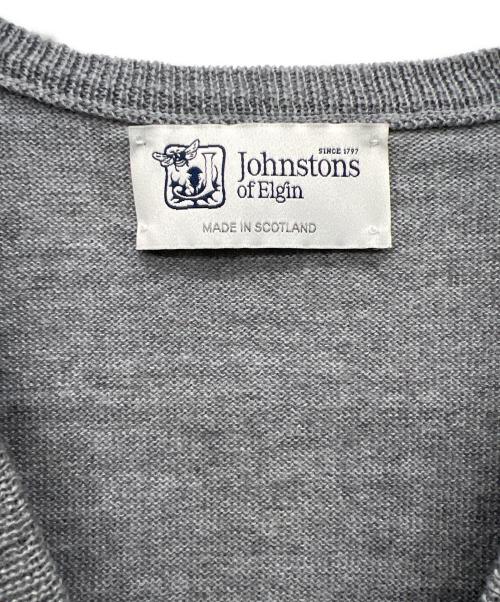 JOHNSTONS OF ELGIN（ジョンストンズオブエルガン）JOHNSTONS OF ELGIN (ジョンストンズオブエルガン) 薄手ニット グレー サイズ:42の古着・服飾アイテム