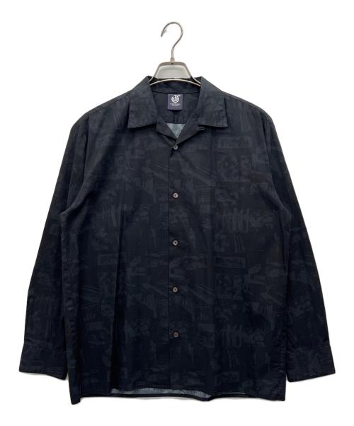 TOKYO CULTUART（トーキョー カルチャート）TOKYO CULTUART (トーキョー カルチャート) BEAMS (ビームス) Collage Shirt ネイビー サイズ:XLの古着・服飾アイテム