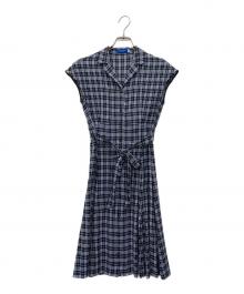 BLUE LABEL CRESTBRIDGE（ブルーレーベルクレストブリッジ）の古着「ノースリーブワンピース」｜ネイビー