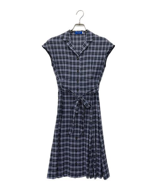 BLUE LABEL CRESTBRIDGE（ブルーレーベルクレストブリッジ）BLUE LABEL CRESTBRIDGE (ブルーレーベルクレストブリッジ) ノースリーブワンピース ネイビー サイズ:36の古着・服飾アイテム