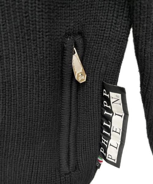 PHILIPP PLEIN HOMME（フィリップレインオム）PHILIPP PLEIN HOMME (フィリップレインオム) ジップパーカー ブラック サイズ:XXLの古着・服飾アイテム