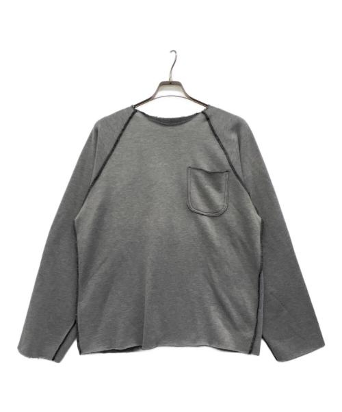 MONITALY（モニタリー）MONITALY (モニタリー) ラグランスリーブスウェット グレー サイズ:Lの古着・服飾アイテム