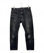 MOMOTARO JEANS桃太郎ジーンズ）の古着「デニムパンツ」｜ブラック