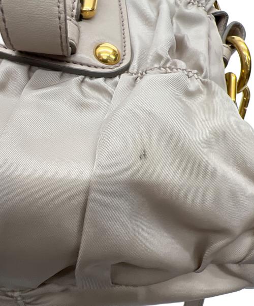 PRADA（プラダ）PRADA (プラダ) 2WAYギャザーバッグ ベージュの古着・服飾アイテム