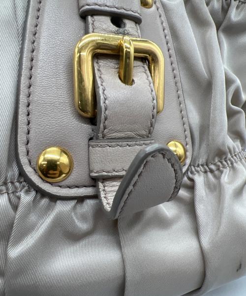 PRADA（プラダ）PRADA (プラダ) 2WAYギャザーバッグ ベージュの古着・服飾アイテム