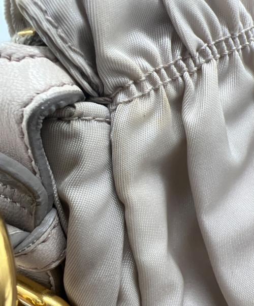 PRADA（プラダ）PRADA (プラダ) 2WAYギャザーバッグ ベージュの古着・服飾アイテム