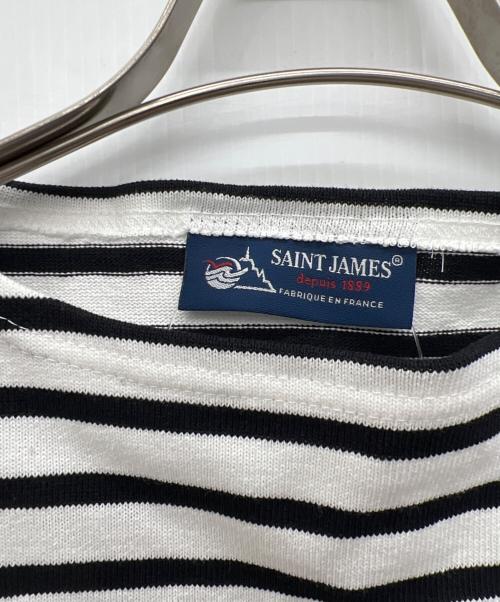 SAINT JAMES（セントジェームス）SAINT JAMES (セントジェームス) 長袖カットソー ホワイト×ブラック サイズ:XXSの古着・服飾アイテム
