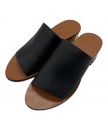 Chloe（クロエ）の古着「ミュールサンダル」｜ブラック×ブラウン