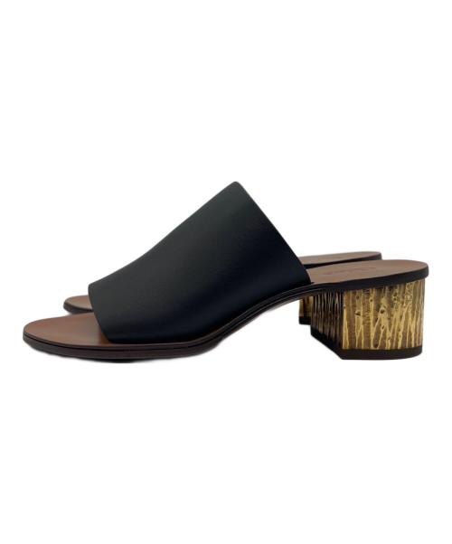 Chloe（クロエ）Chloe (クロエ) ミュールサンダル ブラック×ブラウン サイズ:36の古着・服飾アイテム