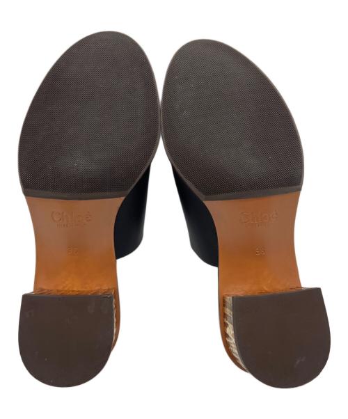 Chloe（クロエ）Chloe (クロエ) ミュールサンダル ブラック×ブラウン サイズ:36の古着・服飾アイテム