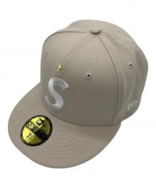 New Era×SUPREME（ニューエラ×シュプリーム）の古着「Gold Cross S Logo キャップ」｜ベージュ