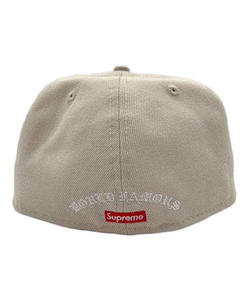 New Era（ニューエラ）New Era (ニューエラ) SUPREME (シュプリーム) Gold Cross S Logo キャップ ベージュの古着・服飾アイテム