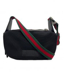 GUCCI（グッチ）の古着「ウエストポーチ シェリーライン」｜ブラック