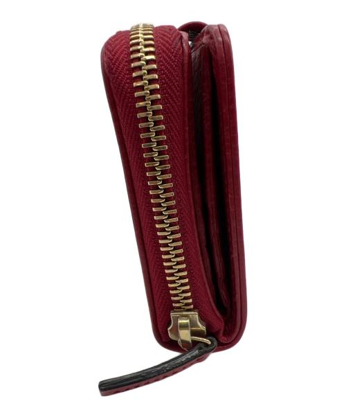 GUCCI（グッチ）GUCCI (グッチ) 2つ折り財布 レッド×ベージュの古着・服飾アイテム