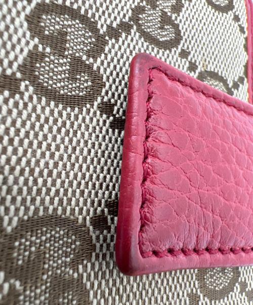 GUCCI（グッチ）GUCCI (グッチ) 2つ折り財布 レッド×ベージュの古着・服飾アイテム