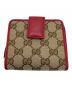 GUCCI（グッチ）の古着「2つ折り財布」｜レッド×ベージュ