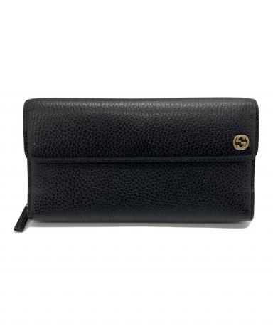 ⭕️中古品　GUCCI グッチ　長財布　財布　ブラック　黒 中古・古着通販】GUCCI (グッチ) 長財布 ブラック｜ブランド・古着通販