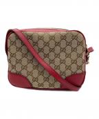GUCCIグッチ）の古着「ショルダーバッグ」｜ベージュ×レッド