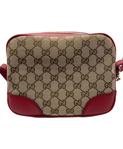 GUCCI（グッチ）GUCCI (グッチ) ショルダーバッグ ベージュ×レッドの古着・服飾アイテム