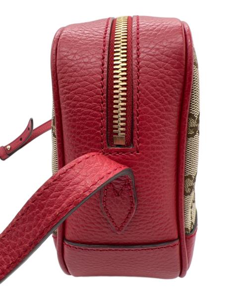 GUCCI（グッチ）GUCCI (グッチ) ショルダーバッグ ベージュ×レッドの古着・服飾アイテム