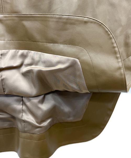 AEWEN MATOPH（イウエン マトフ）AEWEN MATOPH (イウエン マトフ) レザーライク シャツテール ワンピース ブラウン サイズ:38の古着・服飾アイテム