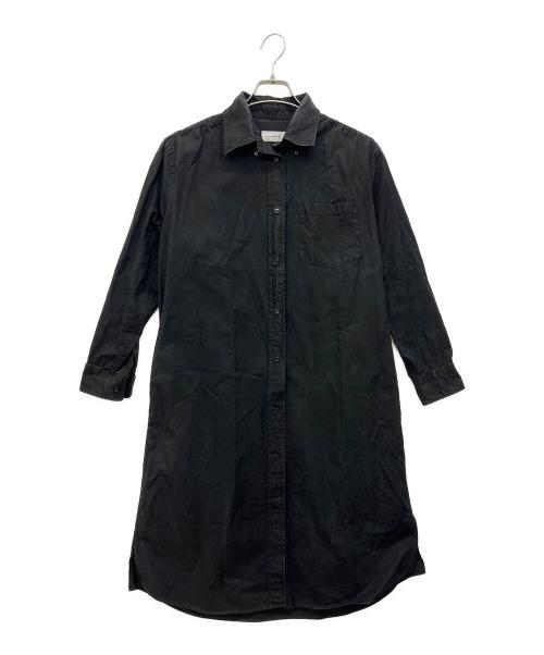SH（エスエイチ）SH (エスエイチ) シャツワンピース ブラック サイズ:Mの古着・服飾アイテム