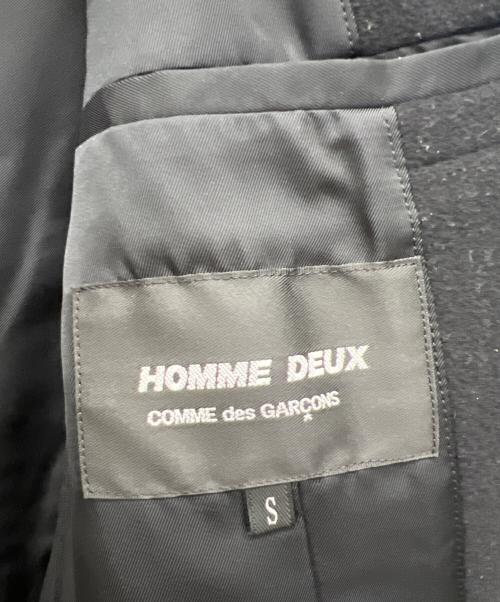 COMME des GARCONS HOMME DEUX（コムデギャルソン オム ドゥ）COMME des GARCONS HOMME DEUX (コムデギャルソン オム ドゥ) メルトンウールジップコート ブラック サイズ:Sの古着・服飾アイテム