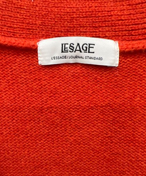 L'ESSAGE（レサージュ）L'ESSAGE (レサージュ) 厚手カーディガン オレンジ サイズ:‐の古着・服飾アイテム