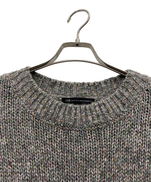 23区（ニジュウサンク）23区 (ニジュウサンク) 厚手ニット グレー サイズ:38の古着・服飾アイテム