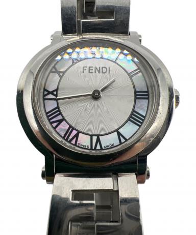 FENDI クォーツ腕時計 レザー3本付き 中古・古着通販】FENDI (フェンディ) 腕時計 クアドロ クォーツ