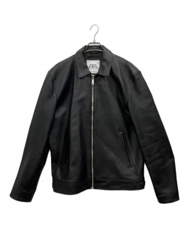 中古・古着通販】ZARA (ザラ) ラムレザーシングルライダースジャケット